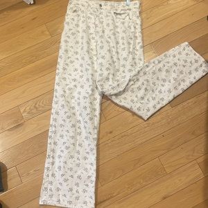 H&M  Floral Denim Jeans Size 4